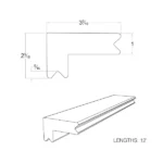 Zuri Hickory Planche PVC 12 pi Nez de marche Rainuré