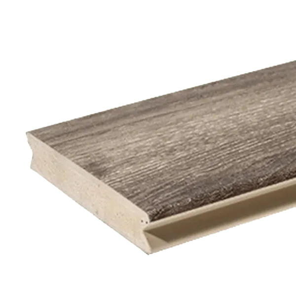 Zuri Weathered Gray Grooved Zuri Weathered Gray PVC Decking 4inch Sample - Image 1
