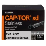 Vis CAP-TOR XD en acier inoxydable couleur 2,75 po x 100 mcx/paquet