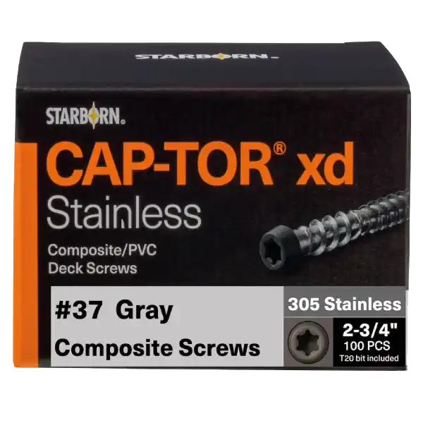 Vis CAP-TOR XD en acier inoxydable couleur 2,75 po x 100 mcx/paquet