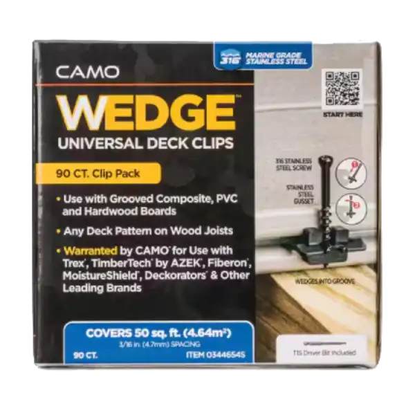 CAMO Wedge Clips - 90 Pack | Covers 50 sq. ft.