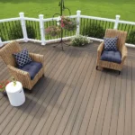Fiberon Sanctuary Latte composite decking with creamy tan finish