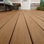 Fiberon Sanctuary Moringa composite decking with earthy green-brown hue