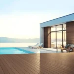 Terrasse en PVC Fiberon Promenade Russet Dune avec une finition exotique brun rougeâtre