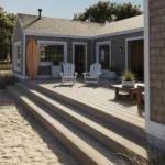 Terrasse en matériau composite Fiberon Concordia Seaside Mist en gris argenté doux