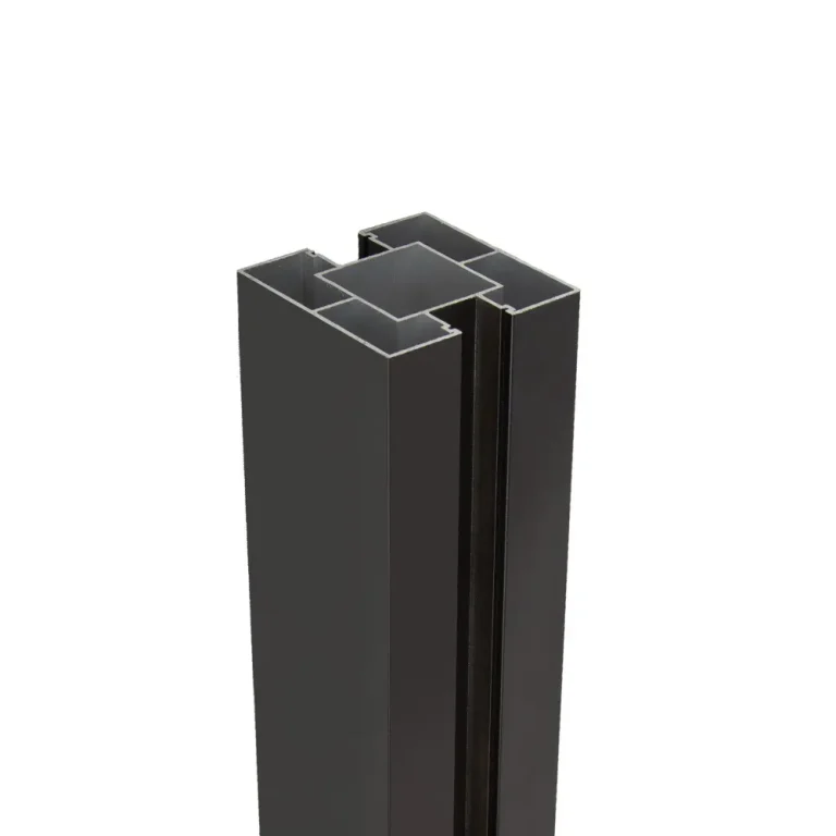 Poteau de fin de ligne court 6 pi - 7 po Aluminium noir