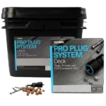 Système Pro Plug x375 – trousse bouchons, vis et outil (couleurs Noyer canadien et Silverstone) – 100 pi²/paquet
