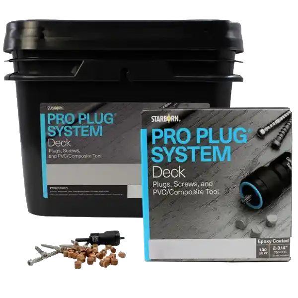 Starborn Pro Plug Kit Pro Plug System x375 Plugs & Screws Kit & Tool (Canadian Walnut and Silverstone Colors) - 100 SQ/FT Pack