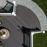 TimberTech Vintage Dark Hickory decking with bold, rustic streaks