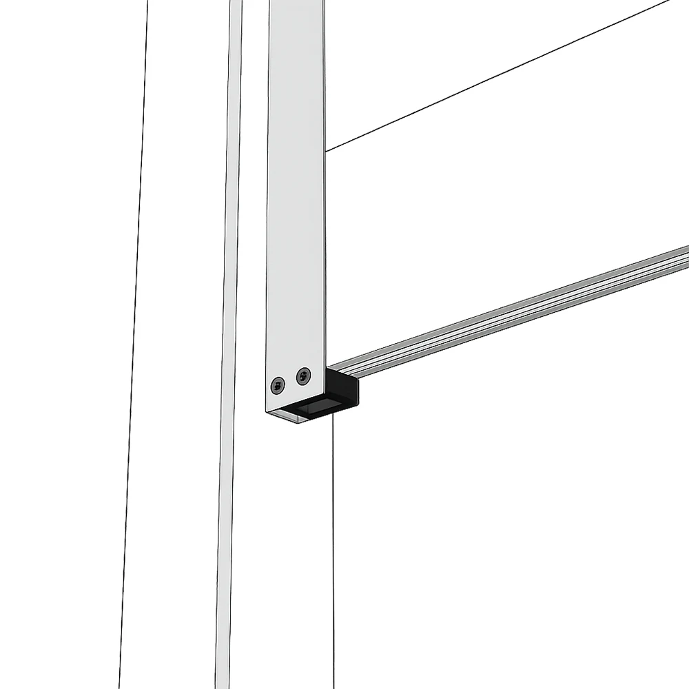 Butoir de tableau en aluminium noir Butée de planche - Aluminium noir