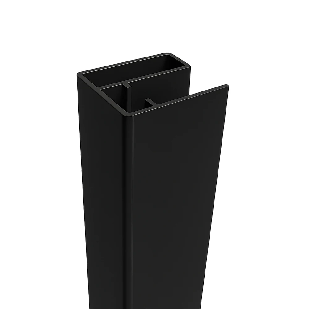 Profilé latéral de cadre de portail en aluminium noir Profilé latéral pour cadre de portail 144 po – Aluminium noir