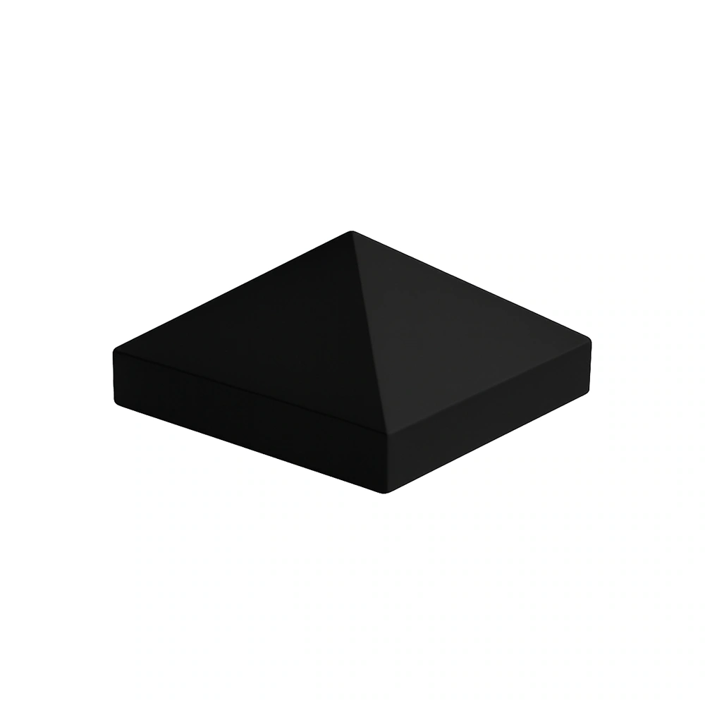 Capuchons de poteau pyramidaux en aluminium noir Capuchon de poteau pyramidal 3 po x 3 po ,Capuchon de poteau pyramidal 2,5 po x 2,5 po