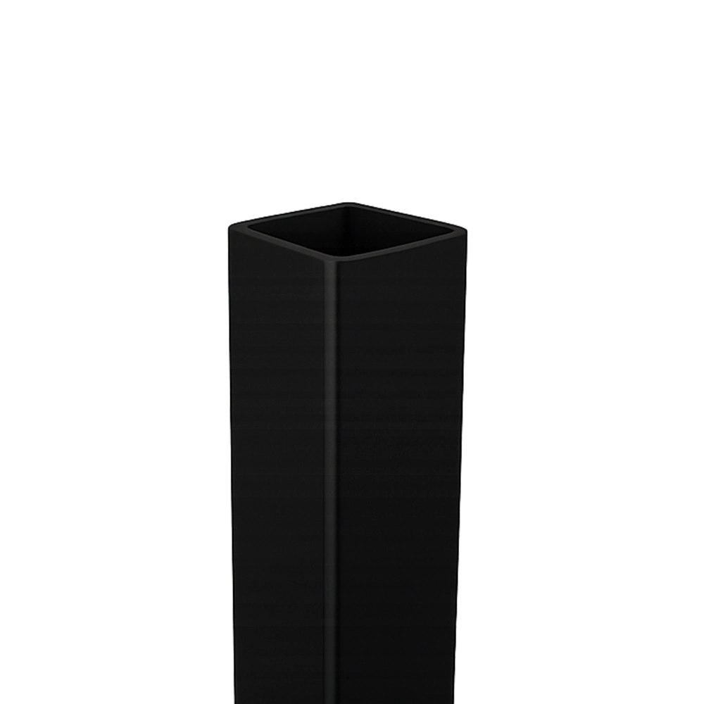 Black Aluminum Square Post 2.5x2.5 Poteau carré 2,5 po x 2,5 po x 10 pi , Poteau carré 2,5 po x 2,5 po x 9 pi , Poteau carré 2,5 po x 2,5 po x 8 pi 5 po