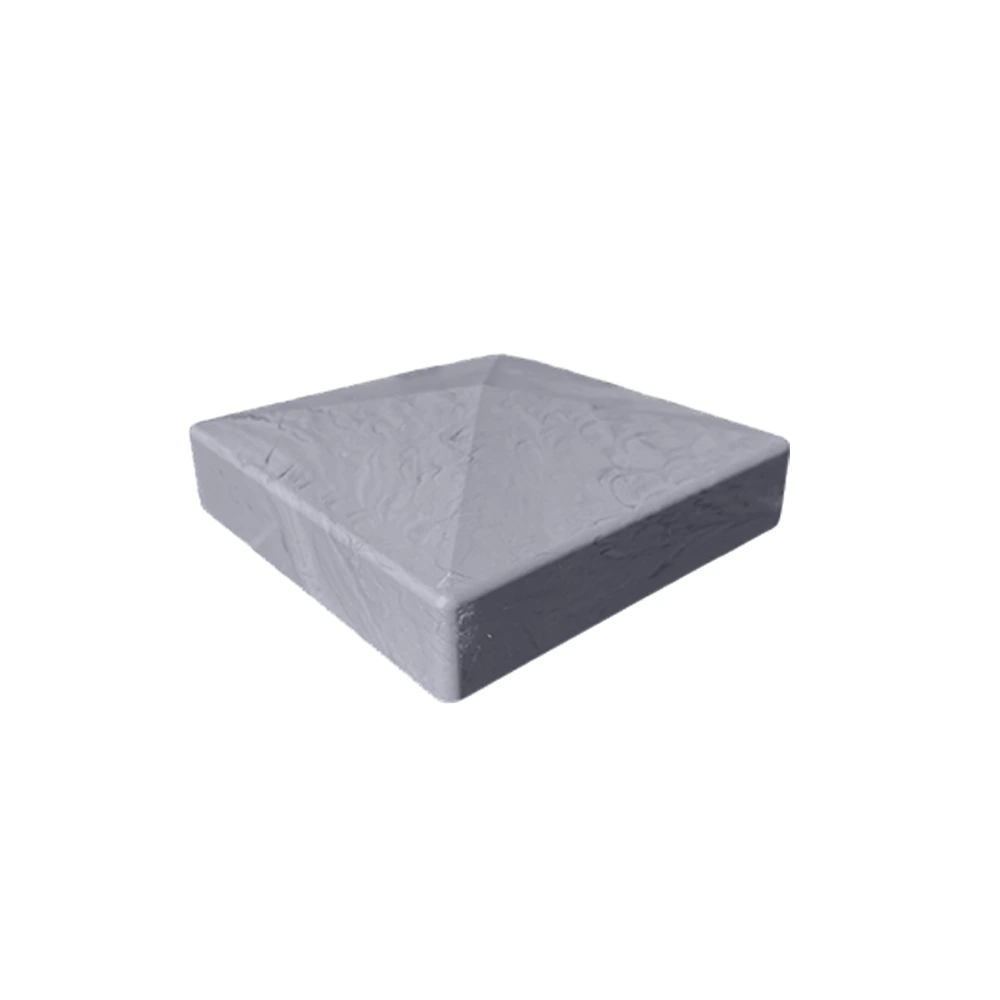 Capuchon de poteau en PVC Chai Grey -- Style pyramide Capuchon de poteau Chai Grey 5 po - Style pyramide