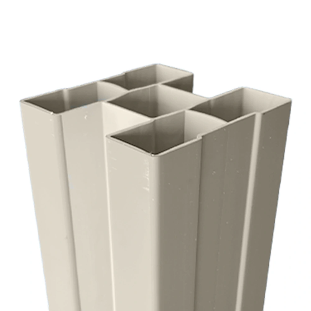 Poteau H en PVC Khaki Poteau H Khaki - 5 po x 5 po x 7 pi