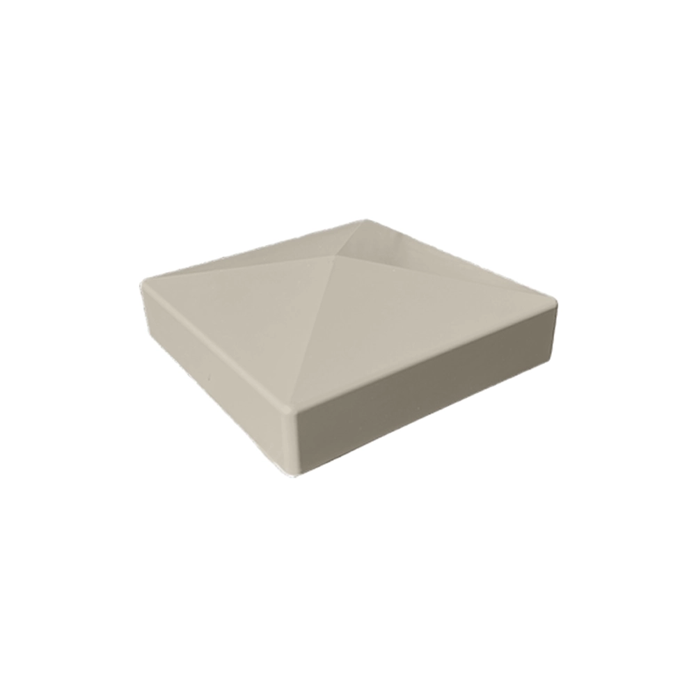 Capuchon de poteau en PVC Khaki - Style pyramide Capuchon de poteau 5 po Khaki - Style pyramide – Image 1