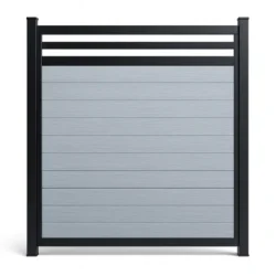 Chai Grey PVC Fence Kit with Aluminum Top Boards