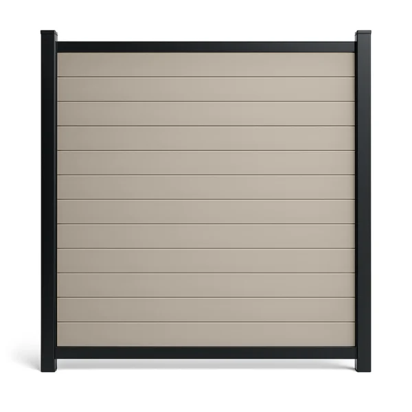 Clôture en PVC Khaki avec cadre en aluminium – Kit complet