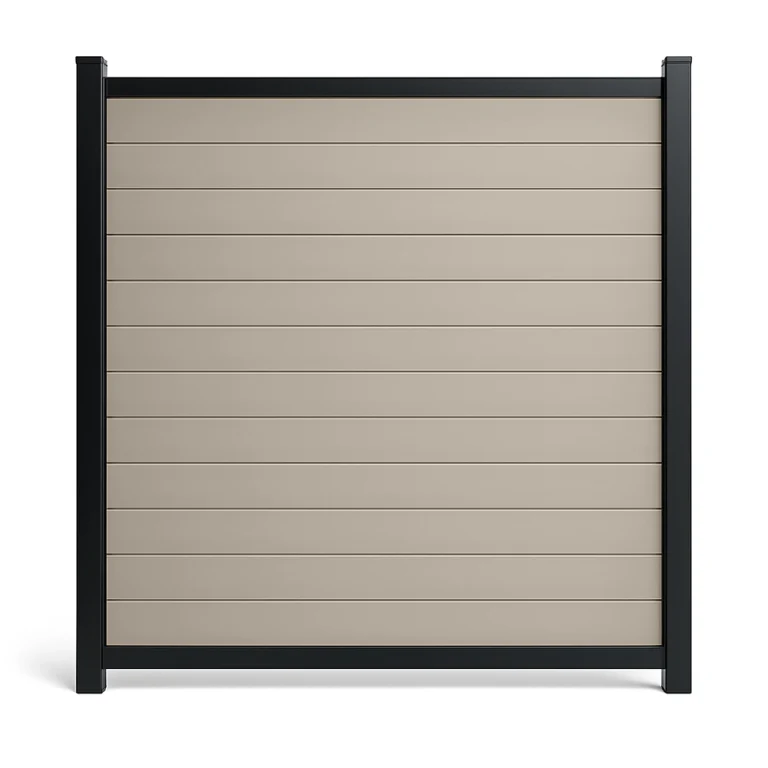 Clôture en PVC Khaki avec cadre en aluminium – Kit complet