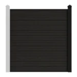 Clôture composite Black effet grain de bois – Kit complet