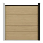 Clôture composite Sandwall effet grain de bois – Kit complet