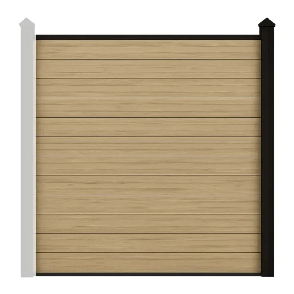 Clôture composite Sandwall effet grain de bois – Kit complet