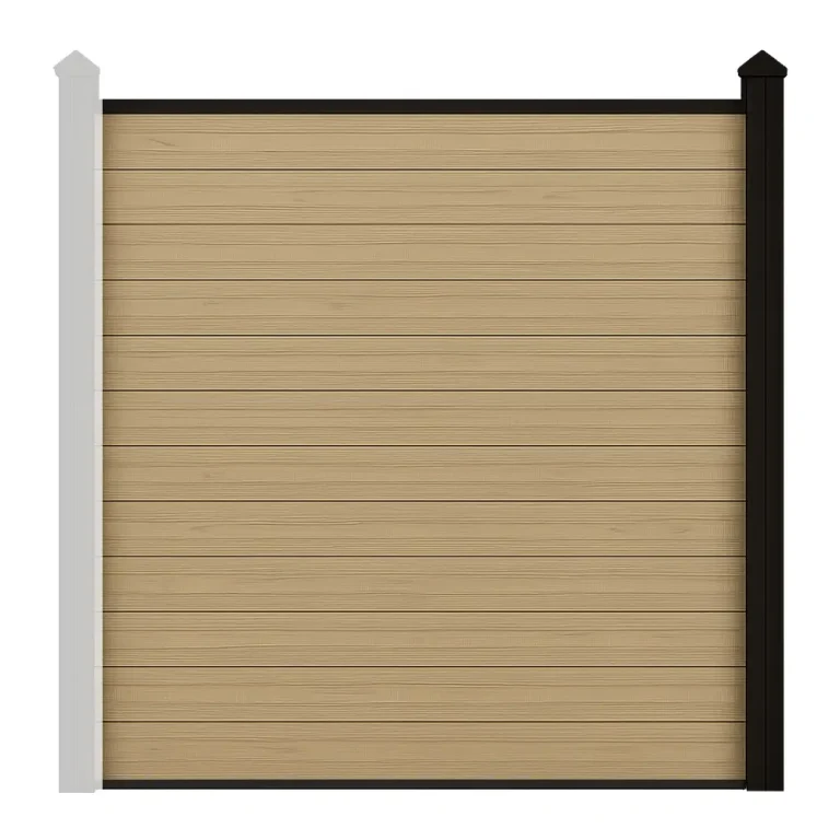 Clôture composite Sandwall effet grain de bois – Kit complet