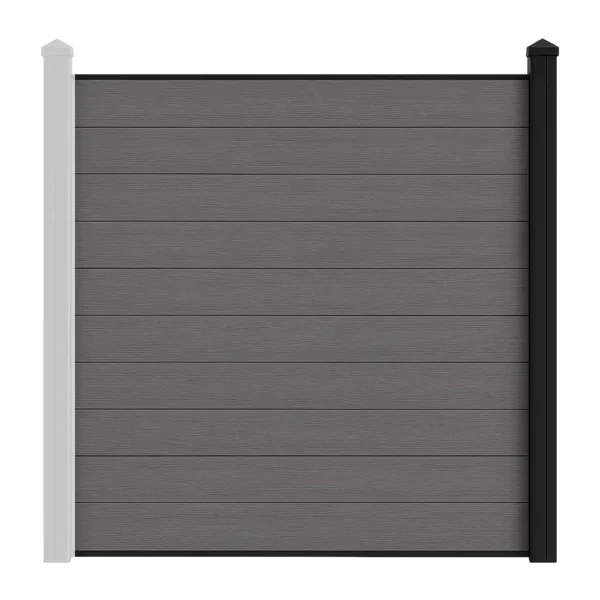 Kit complet de clôture en composite Stonegrey WoodGrain