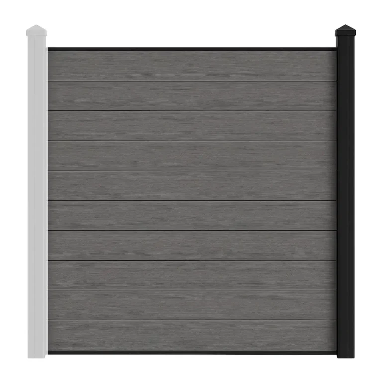 Kit complet de clôture en composite Stonegrey WoodGrain