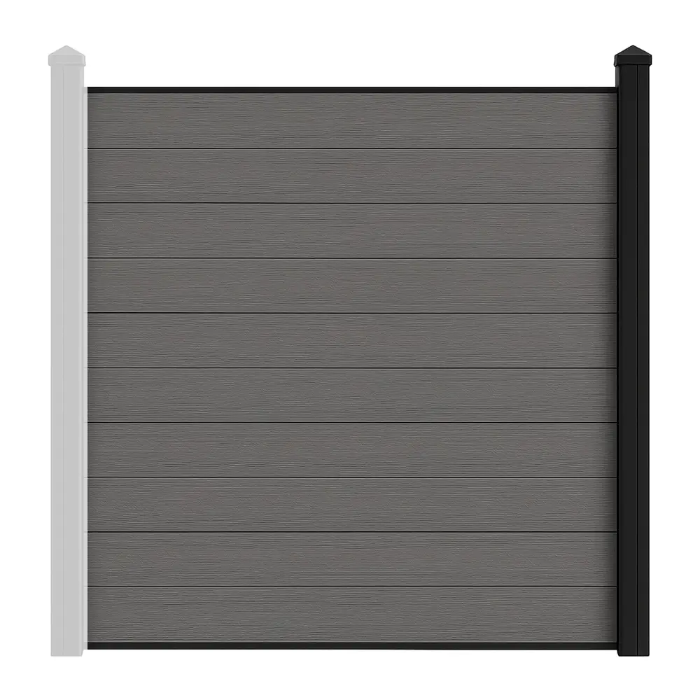 Kit complet de clôture en composite Stonegrey Kit complet de clôture en composite Stonegrey WoodGrain